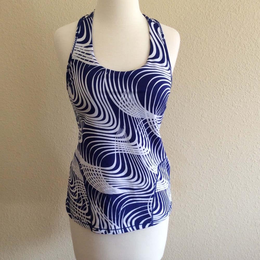 Calvin Klein T Back Tank Top Size M Color Blue And